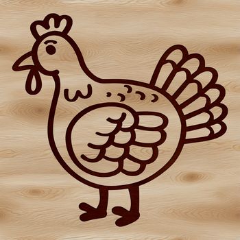 A simple line drawing of a farm animal, typically associated with Christmas celebrations.
