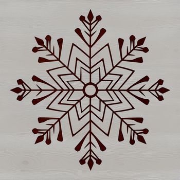 A delicate white snowflake with intricate edges, suitable for vector design projects.