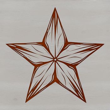 A simple star design created as a vector graphic, ideal for digital and printing uses.