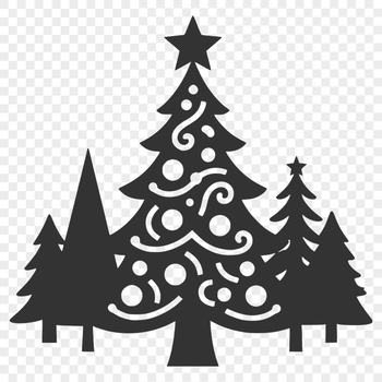 A stylized Christmas tree illustration in vector format, suitable for various uses.