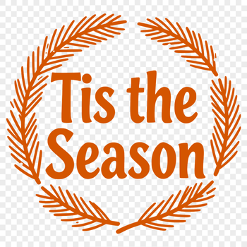 A collection of festive holiday phrases set against a simple background.