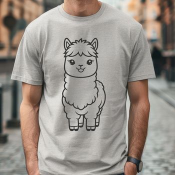 Alpaca illustration in vector format, suitable for cutting machine designs.