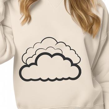 Cloud illustration in vector format for graphic design and printing.