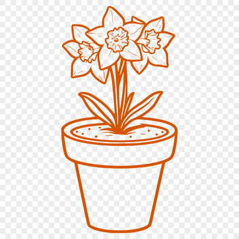 A single white daffodil flower in a green pot, often associated with Easter.