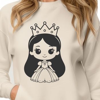 Female royalty character designed as a vector graphic.