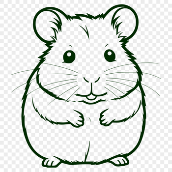 A small rodent with fur and whiskers, commonly kept as a pet.