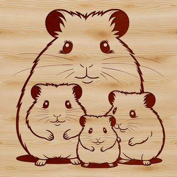 A digital illustration of a hamster, suitable for graphic design projects.