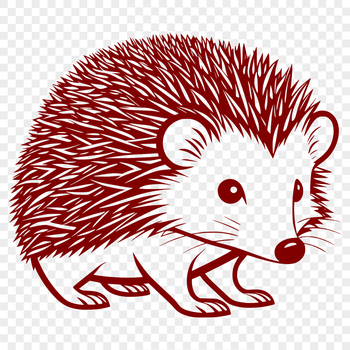 A digital illustration of a hedgehog, available as vector art.