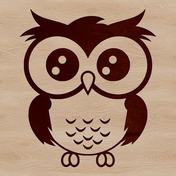 An illustration of a cute owl, suitable for use in digital designs.