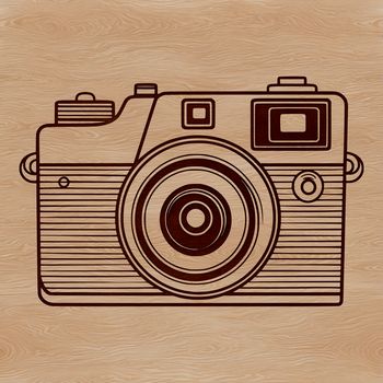 A digital camera with a simplified design, suitable for graphic designers and crafters.