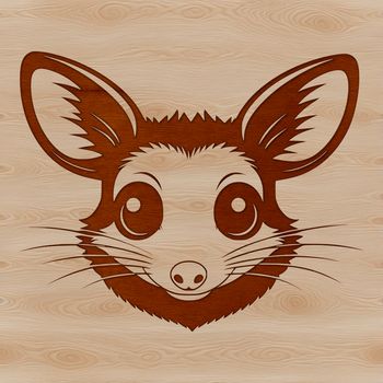 A detailed illustration of a possum, created as a scalable vector graphic (SVG) for use in various digital applications.