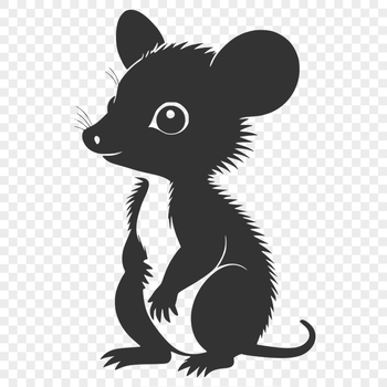 Wild Australian possum illustration in vector format.