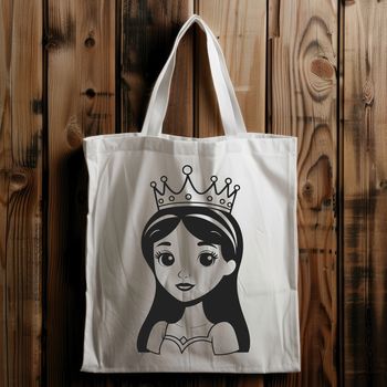 A digital illustration of a young princess in a royal gown.