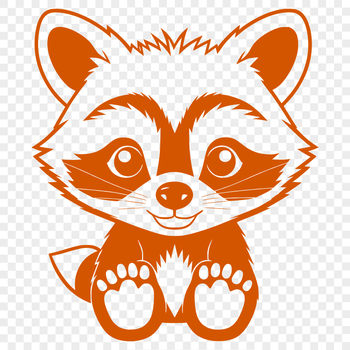 A cartoon raccoon illustration created as a vector graphic in SVG format.