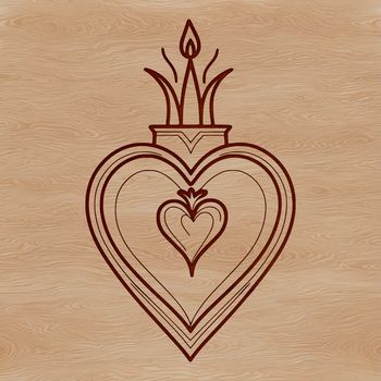 SVG icon of the Sacred Heart symbol, ideal for vector art designs and laser cutting projects.
