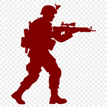 A detailed vector illustration of a man in military attire, suitable for graphic design and printing.