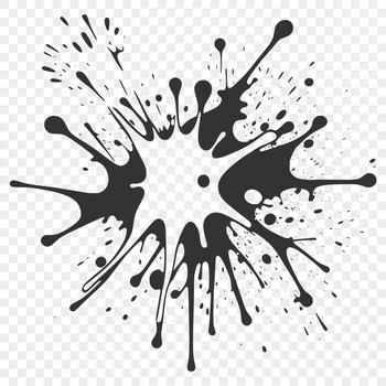 A colorful splat shape with irregular edges, suitable for clip art and vector design projects.