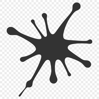 A stylized illustration of a splat shape with a messy texture, suitable for vector design projects.