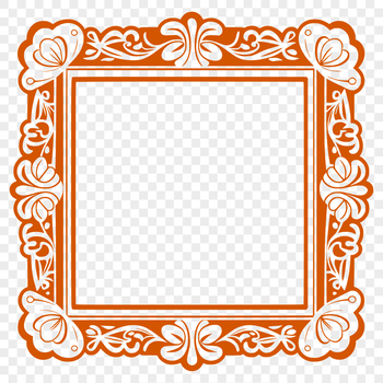 A vector graphic illustration of a simple frame, suitable for cutting machine designs or digital art projects.