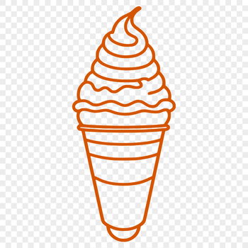 An SVG graphic featuring a stylized representation of an ice cream dessert.