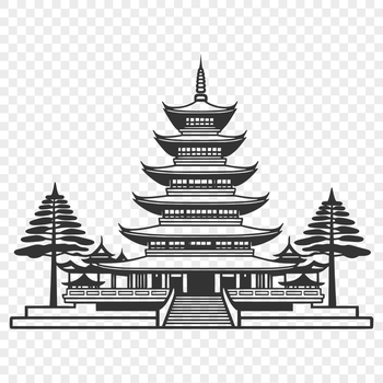 A traditional Buddhist temple structure with intricate details and ornate decorations.