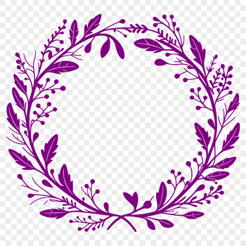 A floral wreath designed as a digital vector graphic.