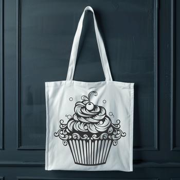A single serving of ornate cupcake decorated with intricate details.