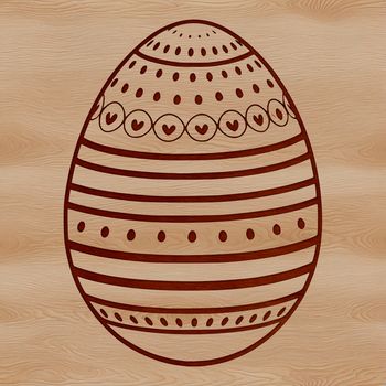 A digital illustration of a stylized Easter egg with intricate details.
