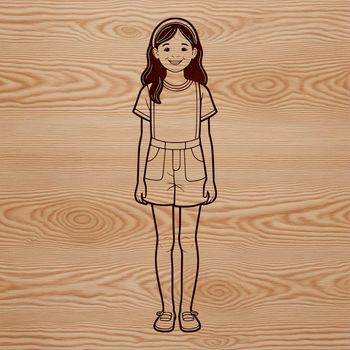 Female silhouette in vector format, suitable for digital cutting machines and crafting projects.