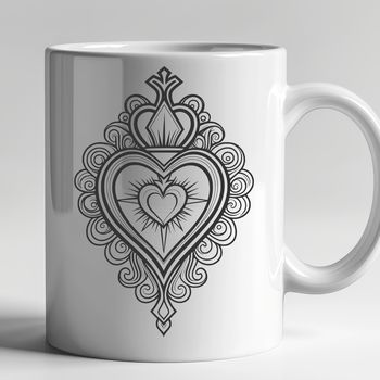 SVG icon of the Sacred Heart with a flame, suitable for religious designs and vector art projects.