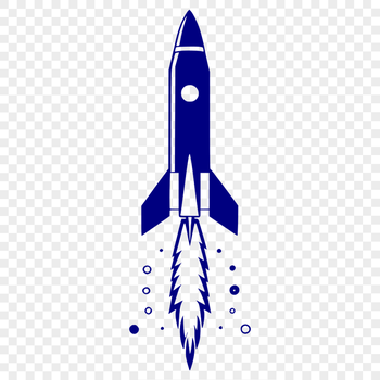 A sleek futuristic spaceship design made from vector shapes suitable for commercial or personal projects.