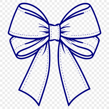 A colorful bow made from ribbon or string, often used as a decoration on gifts during holidays like Christmas.
