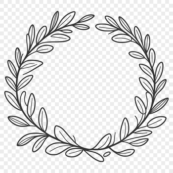 An editable vector wreath illustration in SVG format suitable for various design applications.