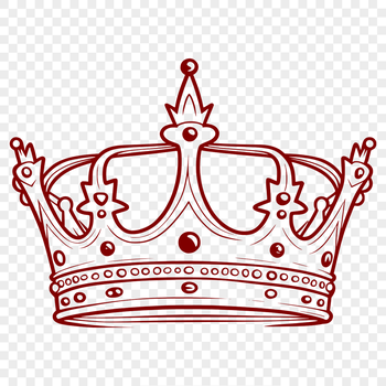 A intricately designed gold crown with ornate details, suitable for vector art and cutting machine stencils.