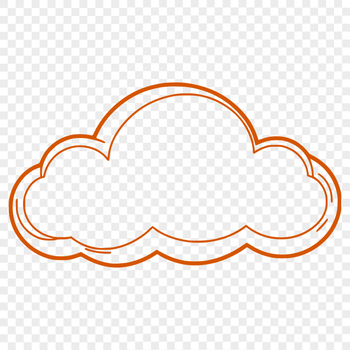 A white, puffy cloud illustration created as a vector graphic.
