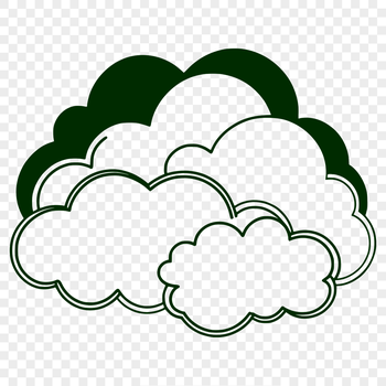 A simple, flat cloud icon created as a scalable vector graphic (SVG) for various digital uses.