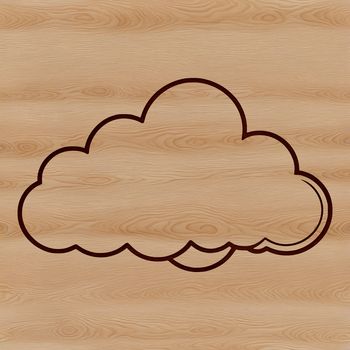 An illustration of a white cloud in the sky, ideal for graphic design projects.