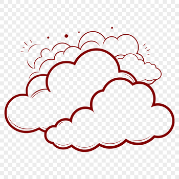 An illustration of a white cloud with soft, fluffy details suitable for vector design projects.