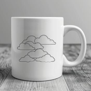 Cloud vector graphic illustration for digital designs and crafts.