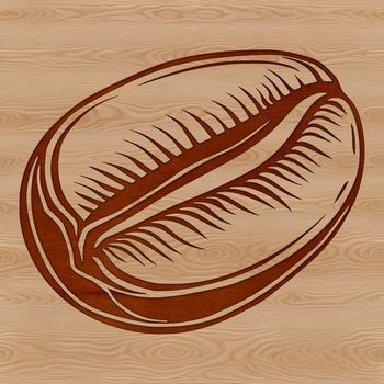 High-resolution SVG graphic of a single coffee bean for design projects.