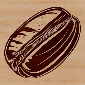 A high-quality illustration of a coffee bean, ideal for vector design projects in SVG format.