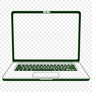 A detailed illustration of a desktop computer with a flat monitor and keyboard.