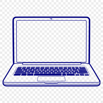 A digital illustration of a modern computer with sleek design elements.