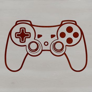 An electronic gaming device with a layout of controls and inputs.