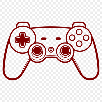 Vector illustration of a video game controller design.