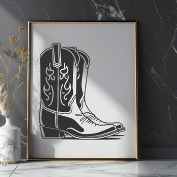 Vector illustration of cowboy boots.