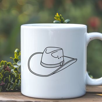 A classic cowboy hat design in vector format, suitable for digital and commercial applications.