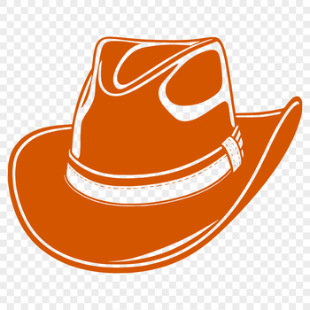 A classic cowboy hat design, suitable for vector graphics and cutting machines.