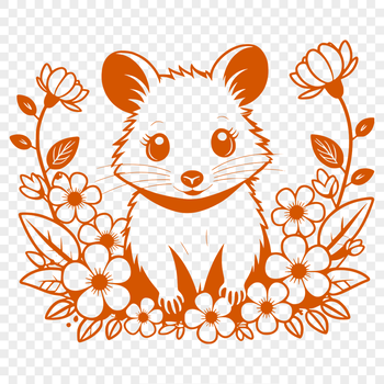 A vector graphic design featuring an Australian marsupial.
