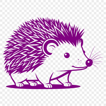 A small, spiny mammal with rounded body and sharp quills.
